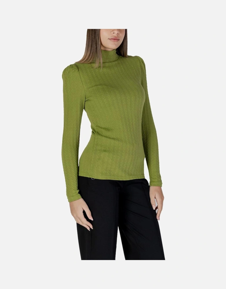 Polyester Blend T-Shirt with Elastane Women - Green