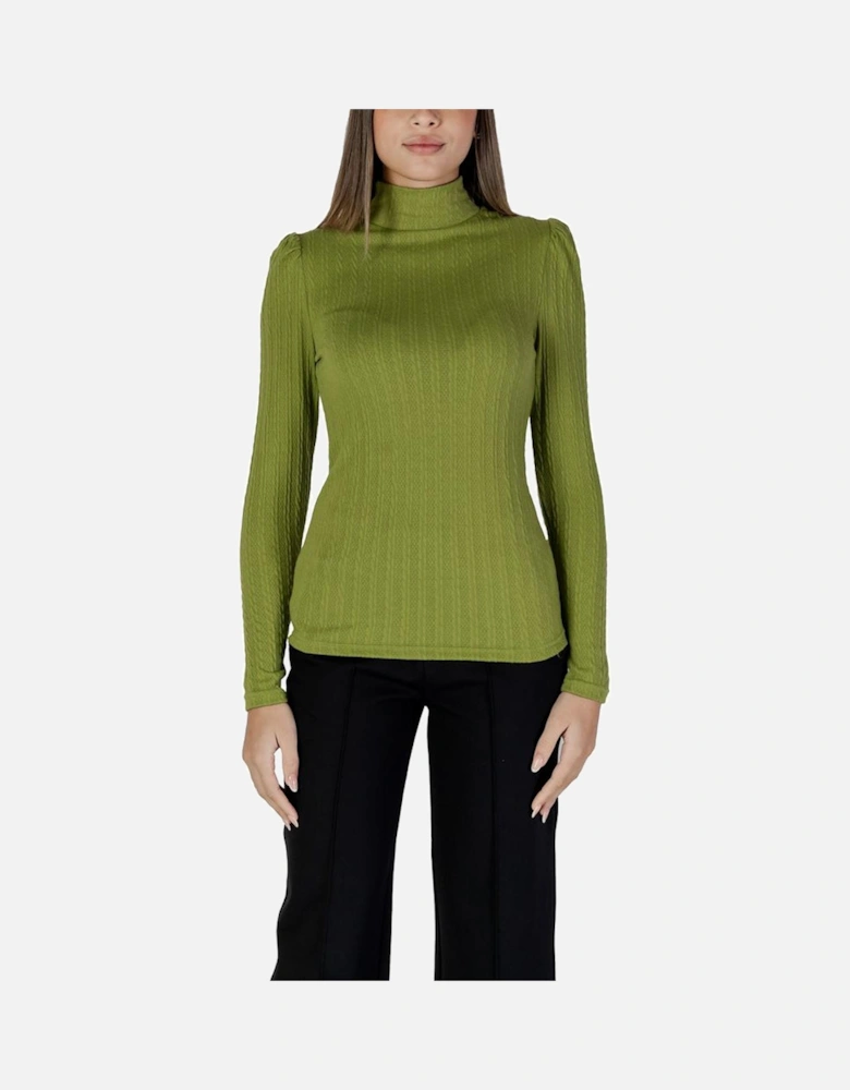 Polyester Blend T-Shirt with Elastane Women - Green
