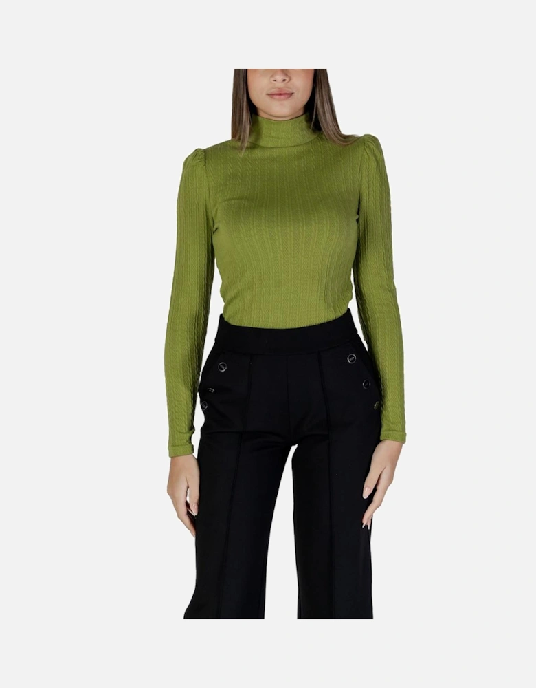 Polyester Blend T-Shirt with Elastane Women - Green