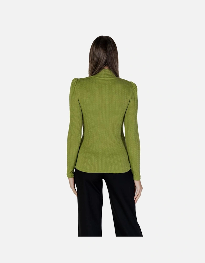 Polyester Blend T-Shirt with Elastane Women - Green