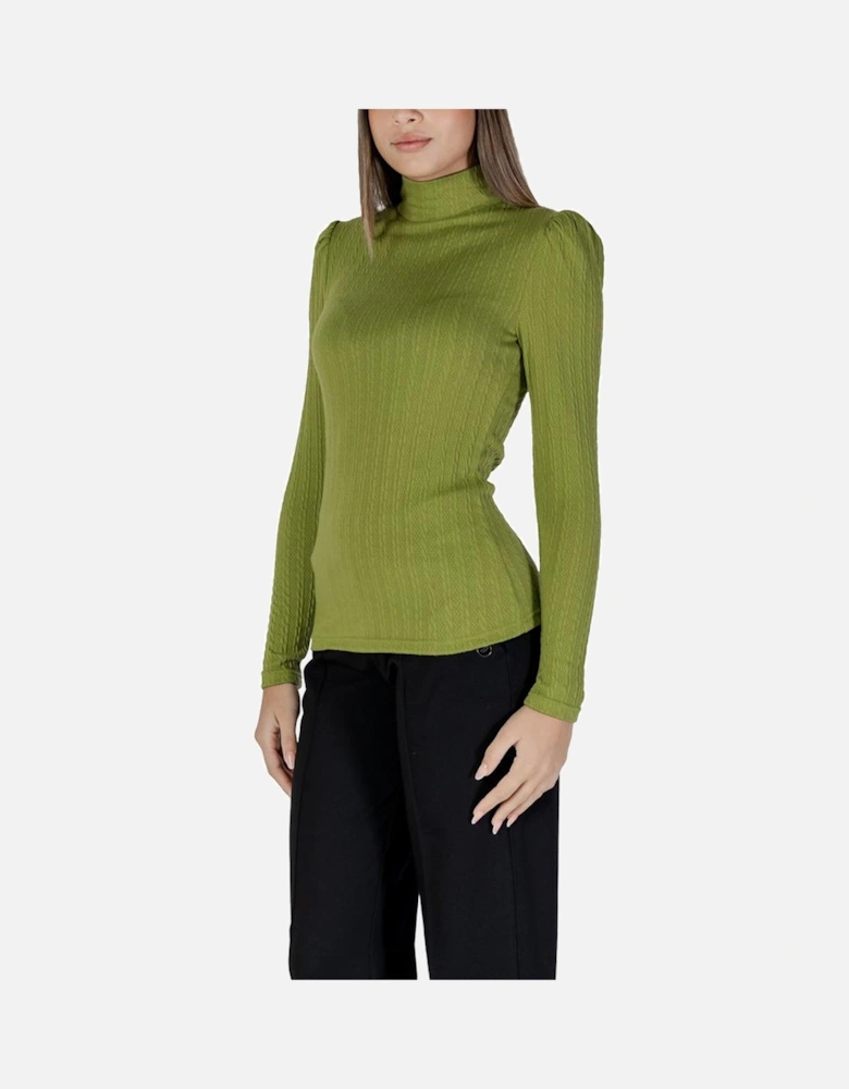 Polyester Blend T-Shirt with Elastane Women - Green