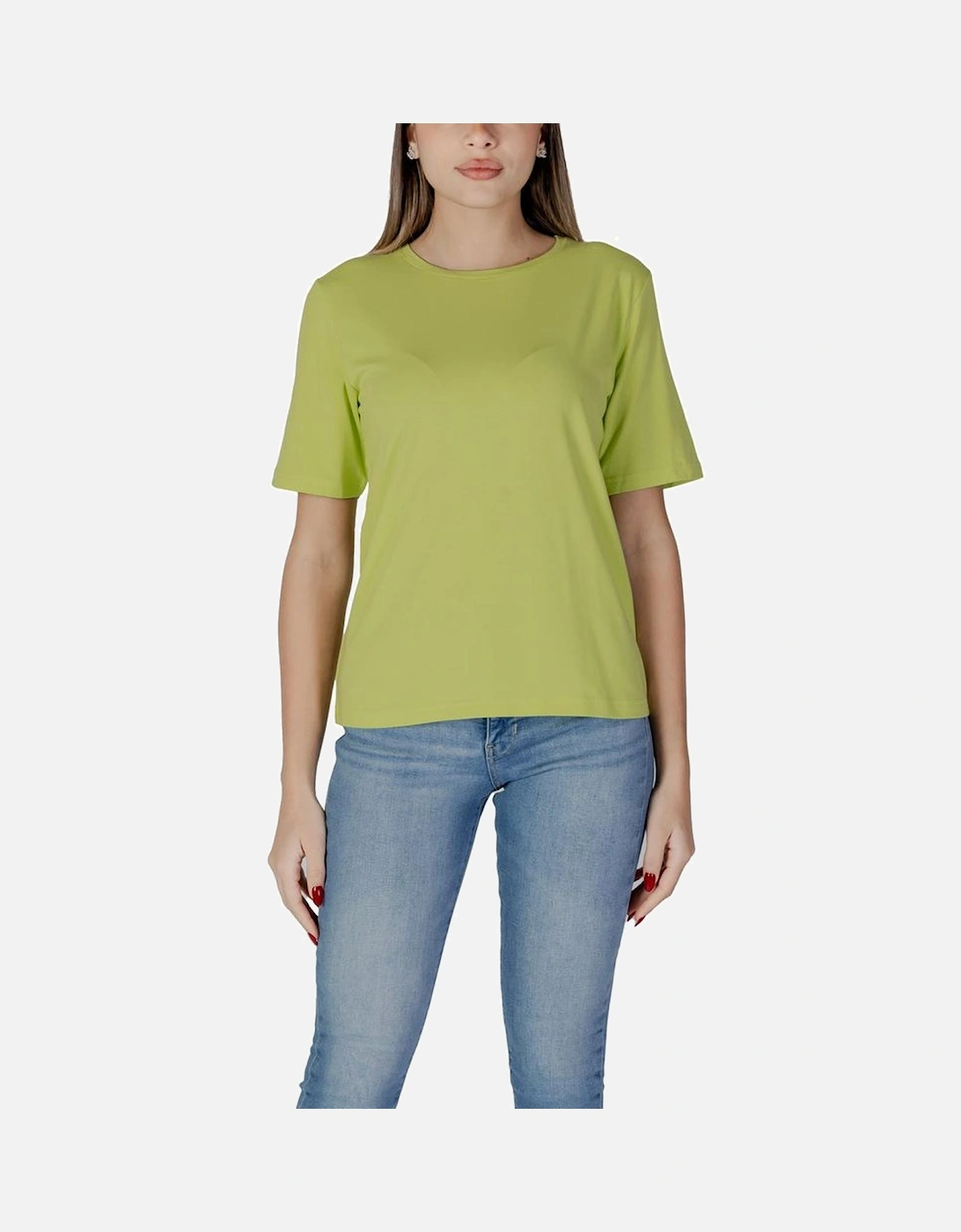 Casual Cotton-Blend T-Shirt Women - Green, 5 of 4
