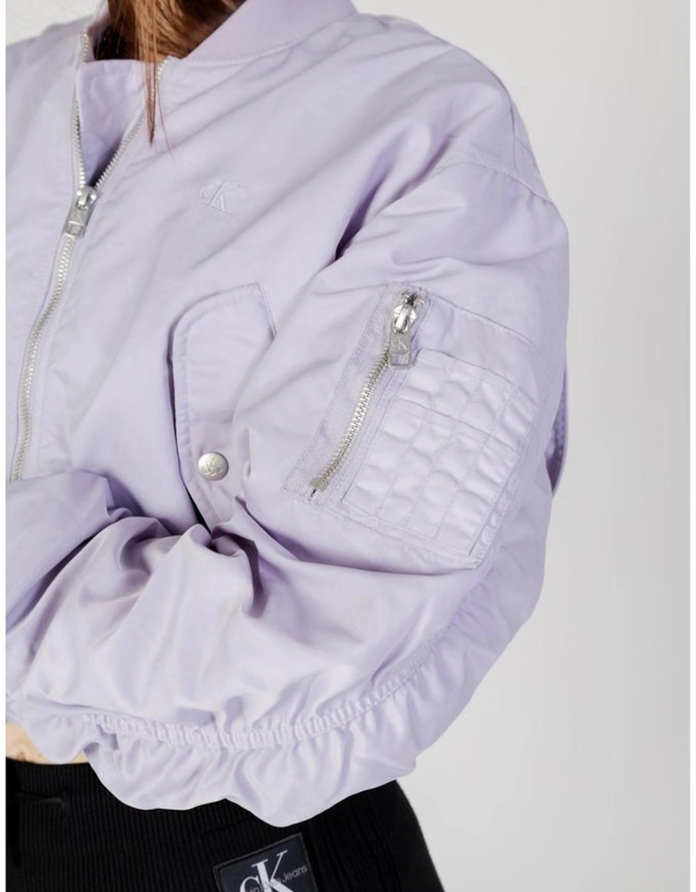 Polyamide Hooded Puffer Jacket Women - Purple Jackets