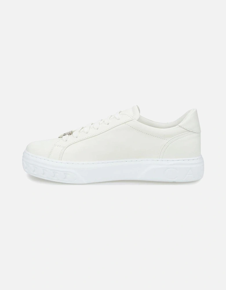 Sleek White Leather Sneakers Women