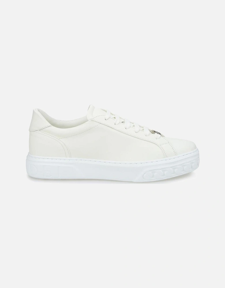 Sleek White Leather Sneakers Women