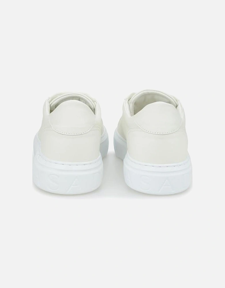 Sleek White Leather Sneakers Women