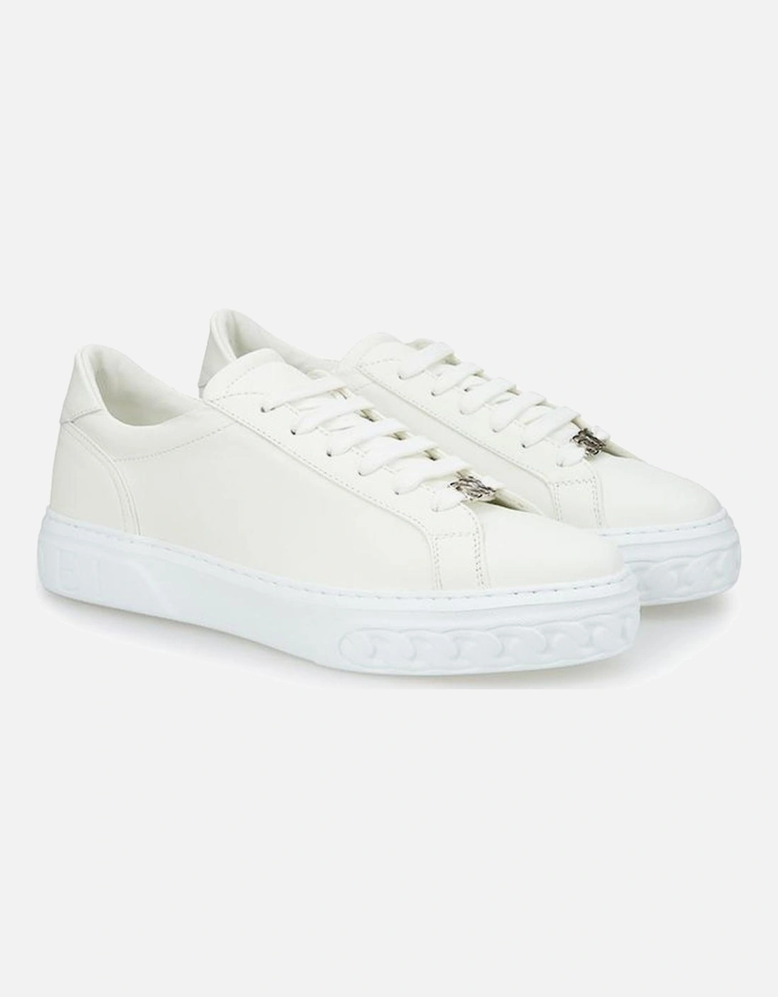 Sleek White Leather Sneakers Women