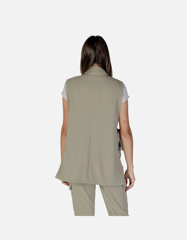 Polyester Viscose Blend Tailored Jacket Women - Green Suits