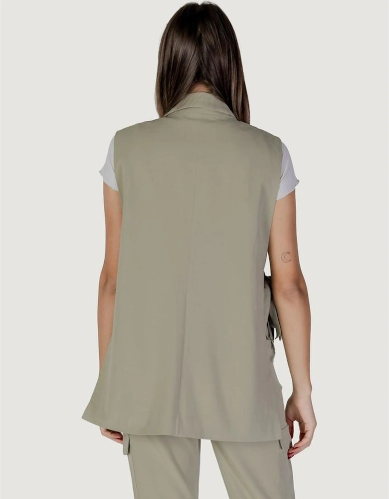 Polyester Viscose Blend Tailored Jacket Women - Green Suits