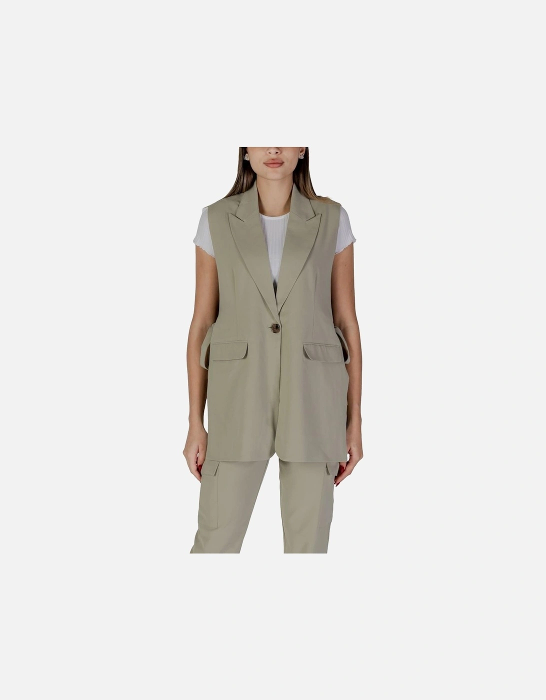 Polyester Viscose Blend Tailored Jacket Women - Green Suits, 5 of 4