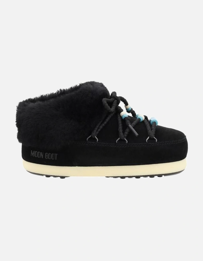 Mule Suede Beads Ankle Boots Women - Black