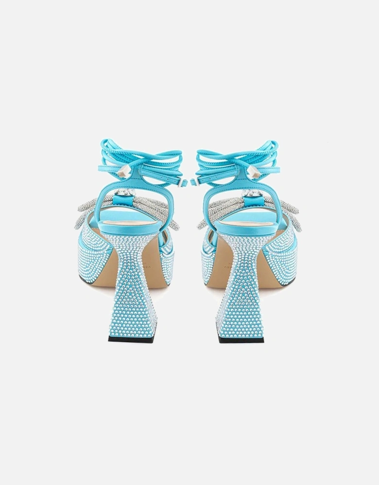 Light Blue Leather Platforms & Wedge Women Platform