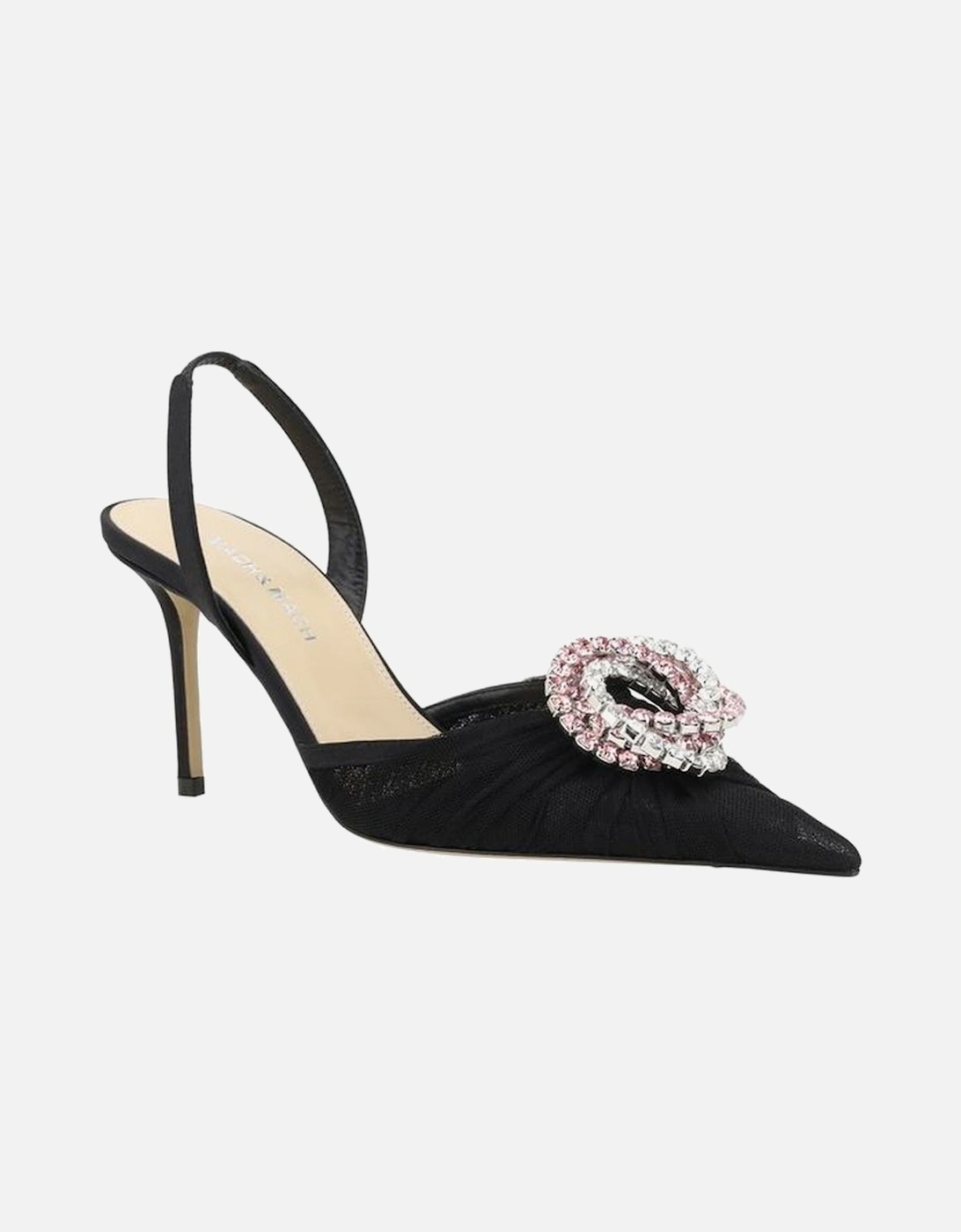 Semi-Transparent Tulle Galaxy Pumps with Rhinestones Women - Black