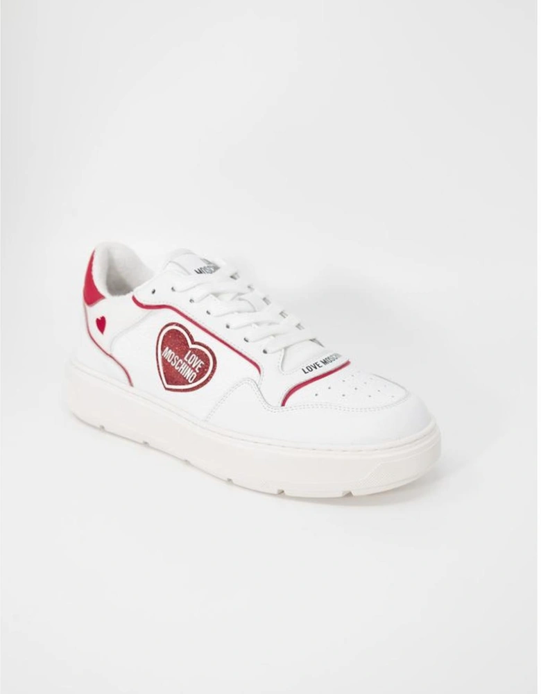 Womens Sneakers with 4cm Heel Height - Red
