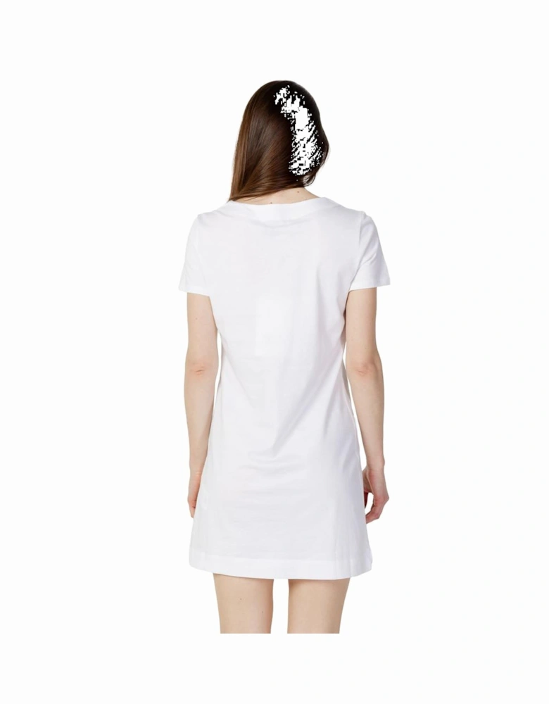 Womens Cotton Short Dress - White Dresses