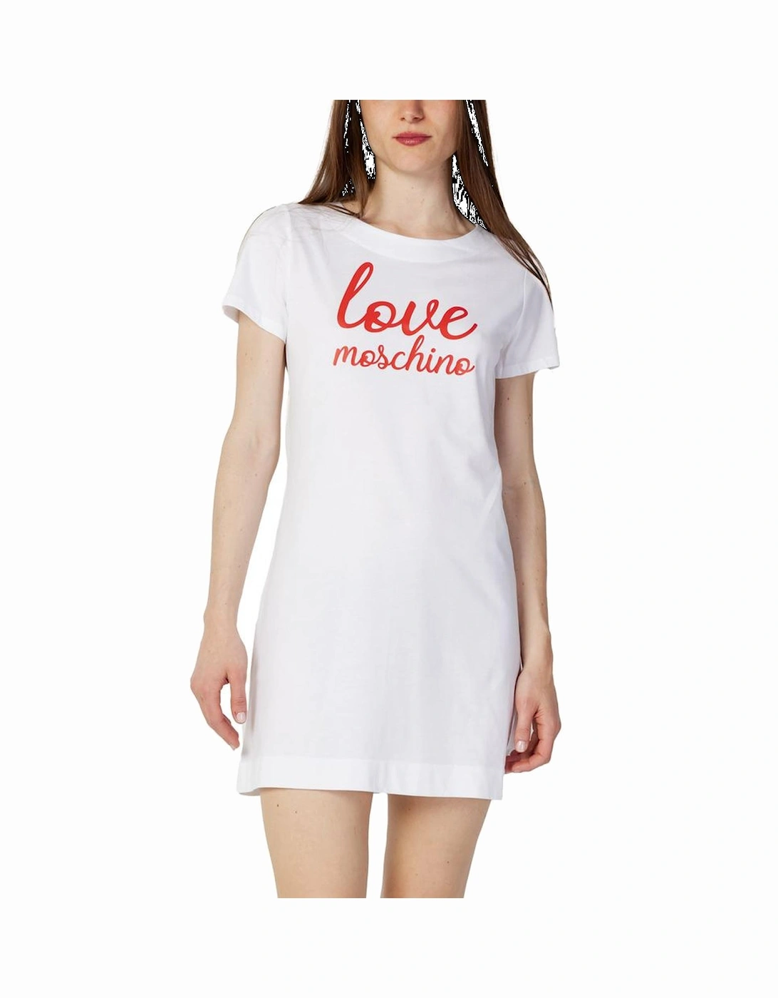 Womens Cotton Short Dress - White Dresses, 5 of 4