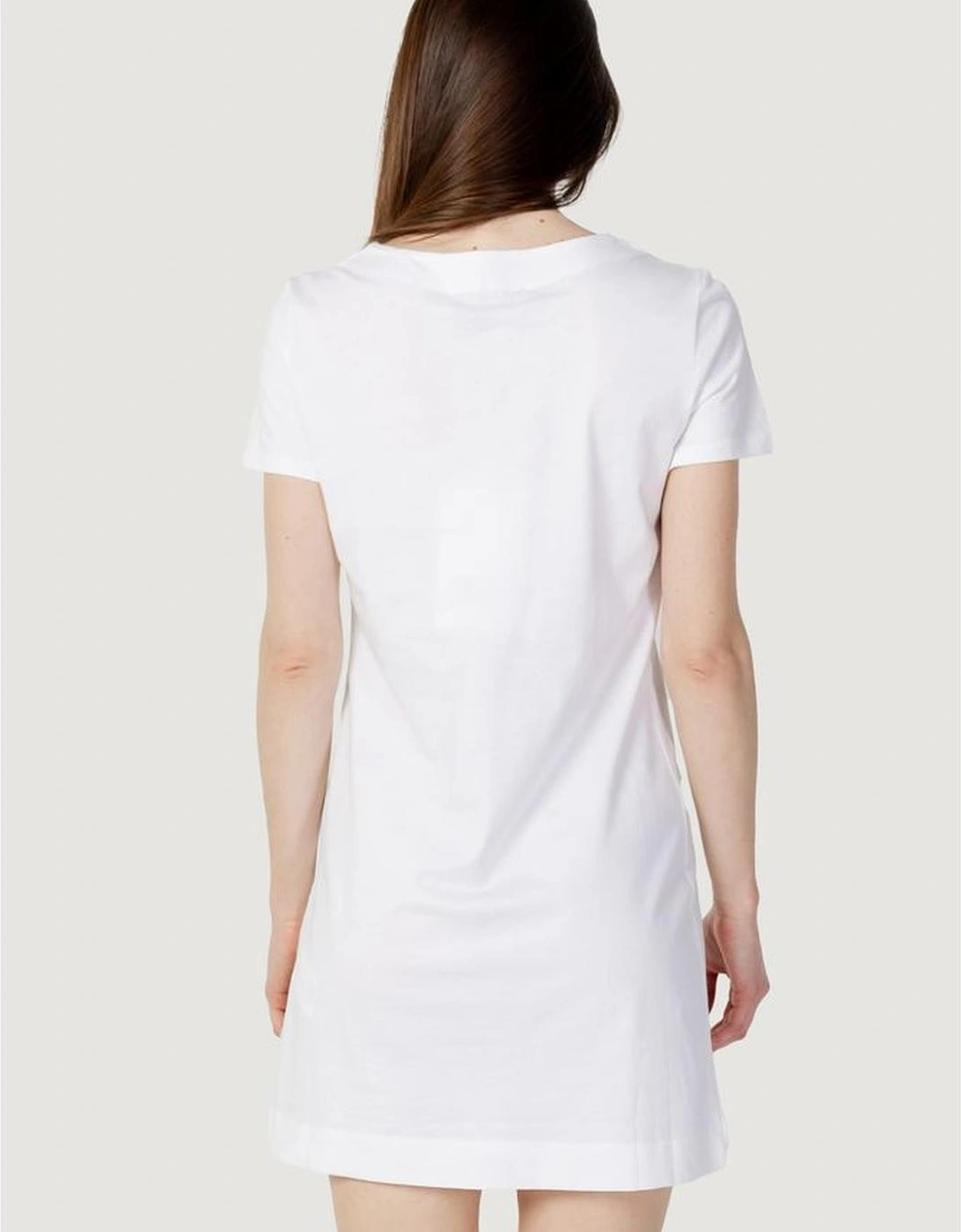 Womens Cotton Short Dress - White Dresses