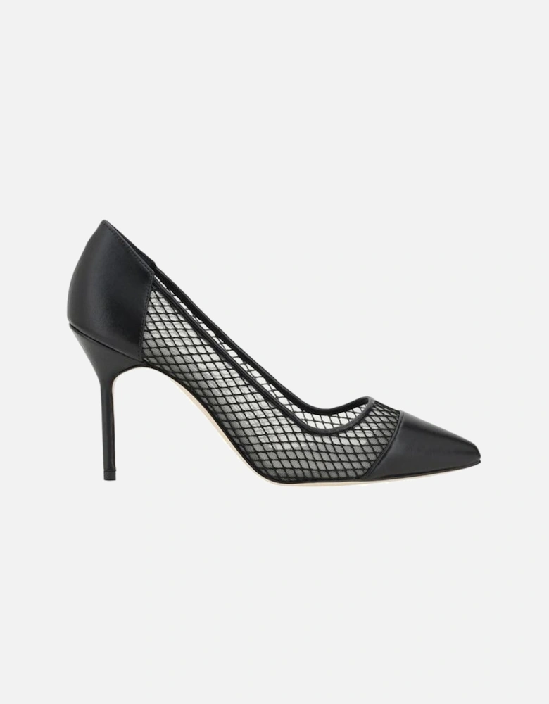 Lambskin Leather Capcour Pumps with Mesh Details Women - Black