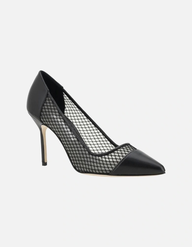 Lambskin Leather Capcour Pumps with Mesh Details Women - Black