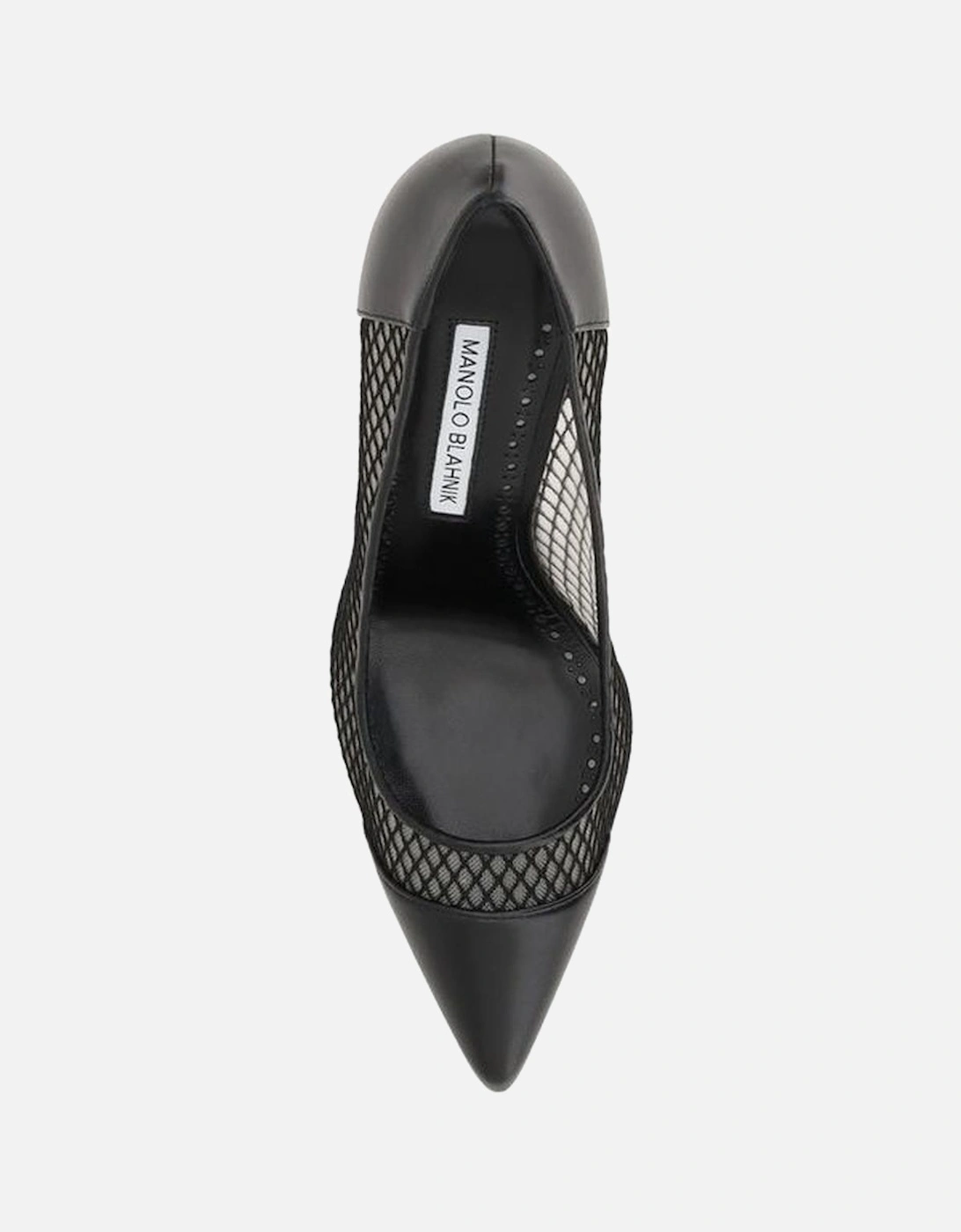 Lambskin Leather Capcour Pumps with Mesh Details Women - Black
