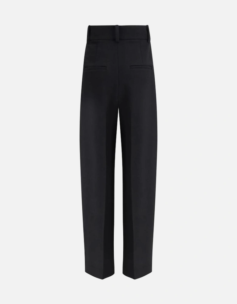 High-Waisted Barrel Leg Elegant Pants Women - Black Jeans