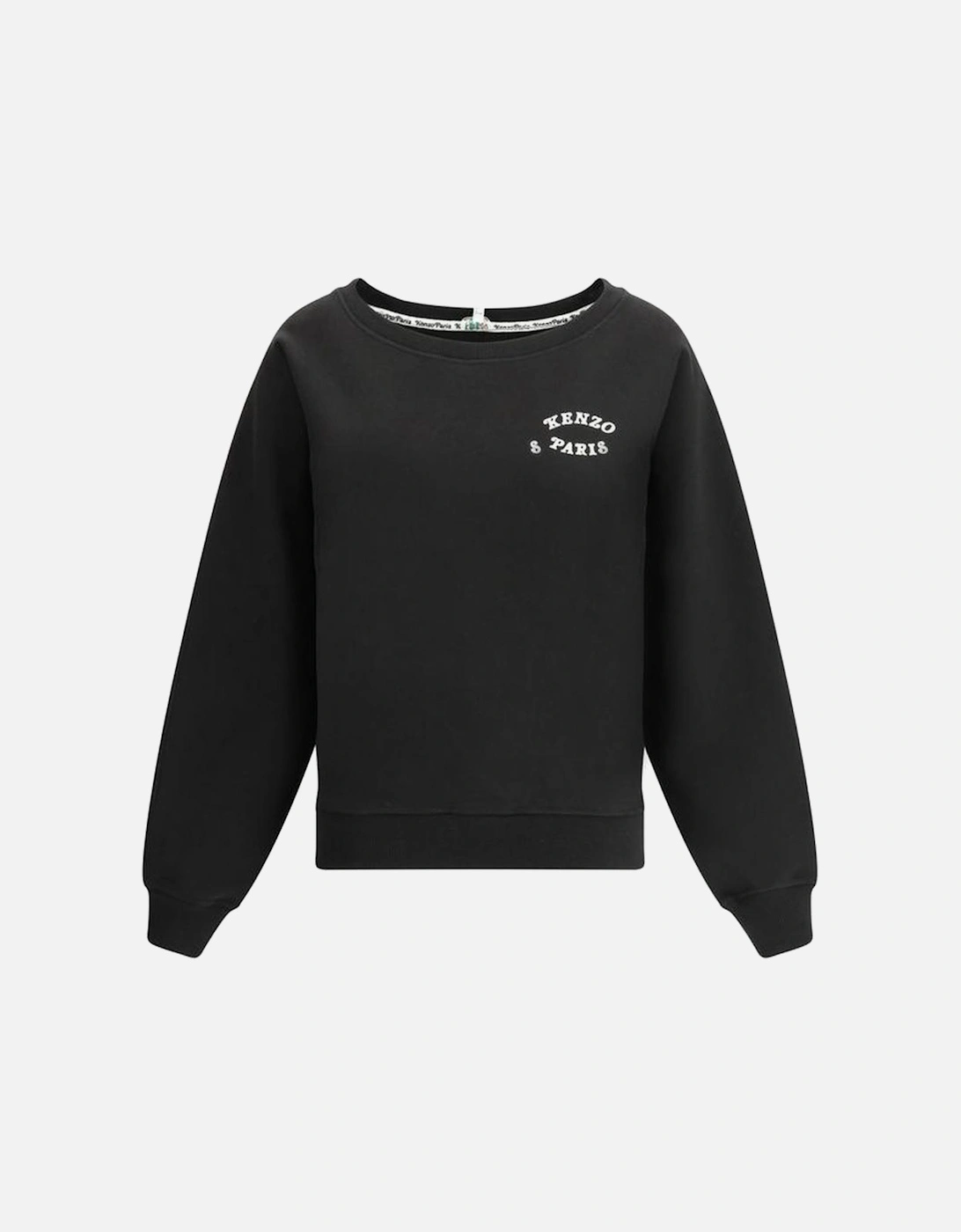 Cotton Sweatshirt with Iconic Monogram Women - Black Sweaters, 5 of 4