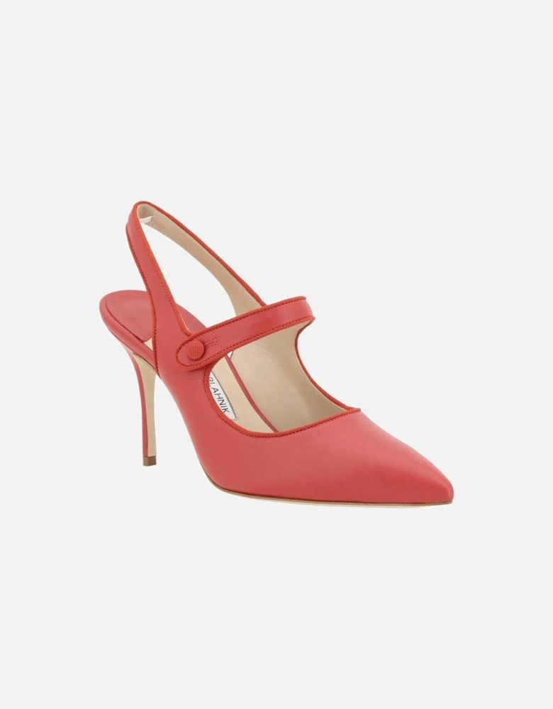 Leather Camparisli Pumps with Elongated Toe and Stiletto Heel Women -