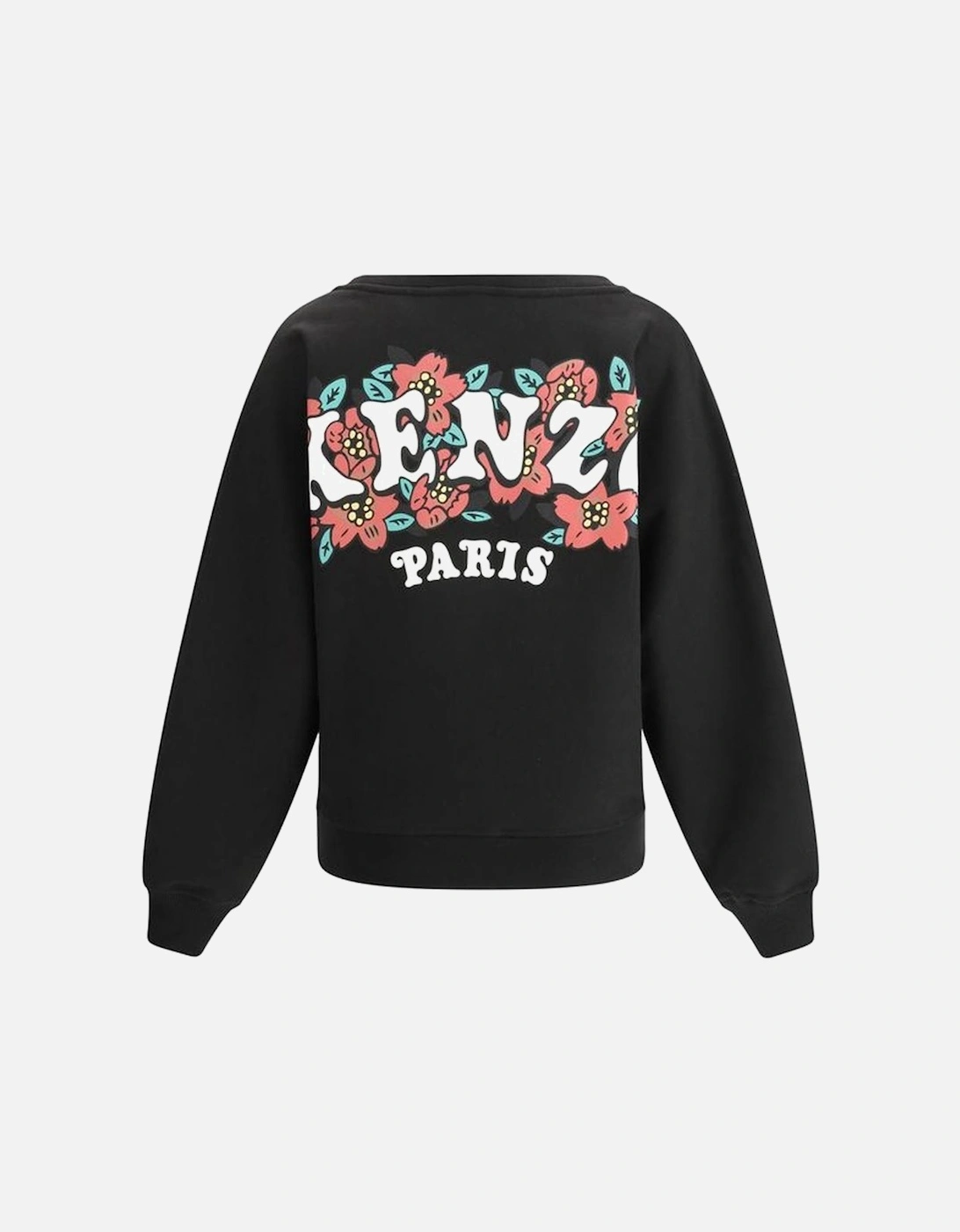 Cotton Sweatshirt with Iconic Monogram Women - Black Sweaters