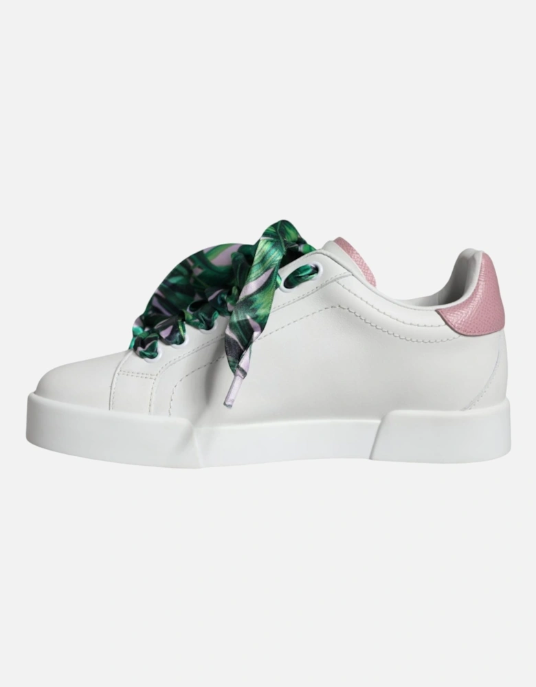 White Leather Portofino Low Top Sneakers Shoes Women