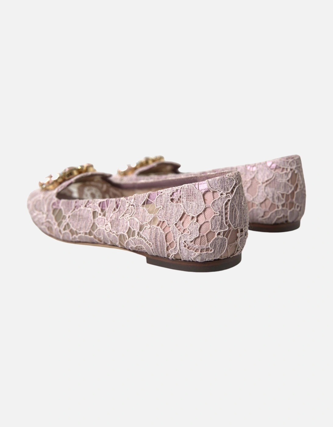 Pink Lace Crystal Ballet Flats Loafers Shoes Women