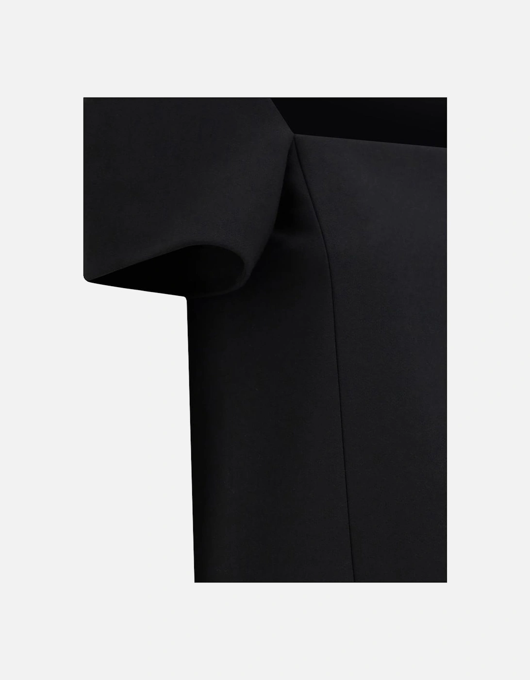 Off-Shoulder Mini Sheath Dress with Dropped Sleeves Women - Black