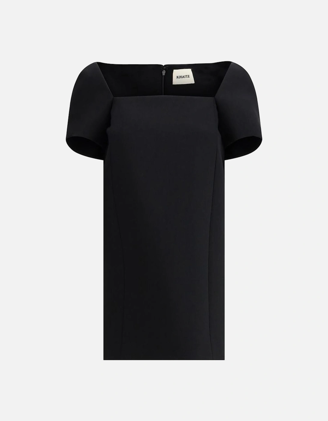 Off-Shoulder Mini Sheath Dress with Dropped Sleeves Women - Black, 4 of 3