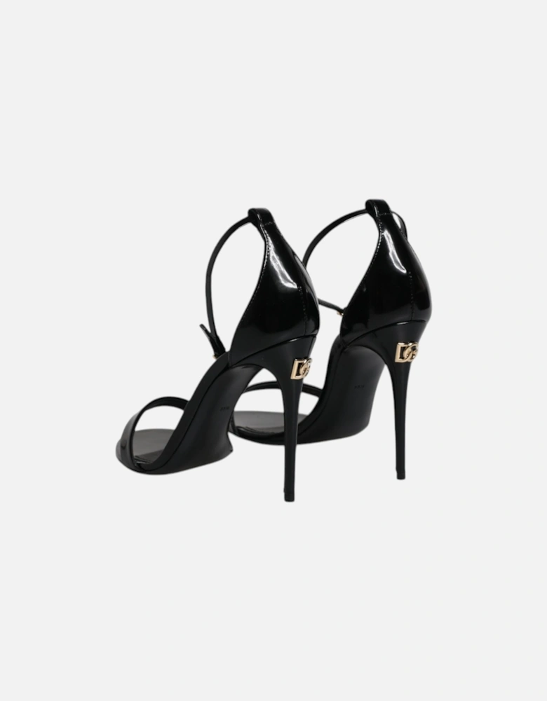 Black KEIRA Heels Ankle Strap Sandals Shoes Women