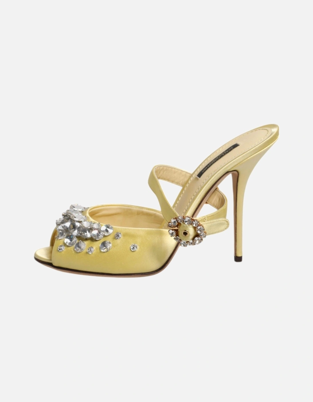 Yellow Crystal Slides KEIRA Sandals Shoes Women