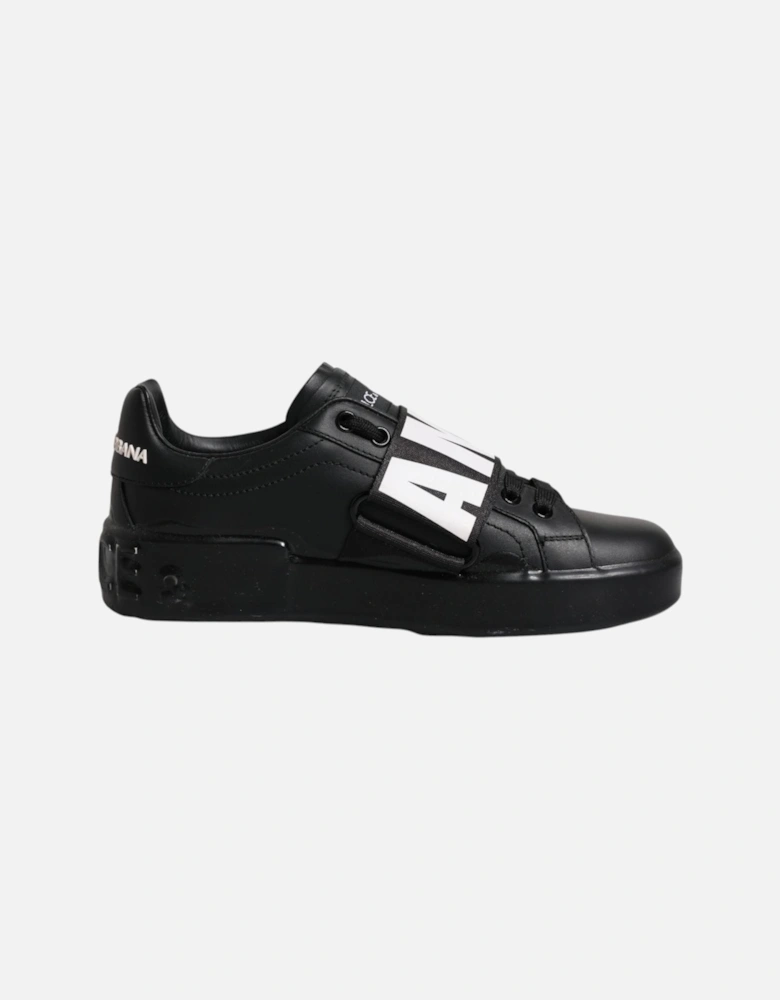 Black D&G AMORE Low Top Sneakers Shoes Women - Black And White