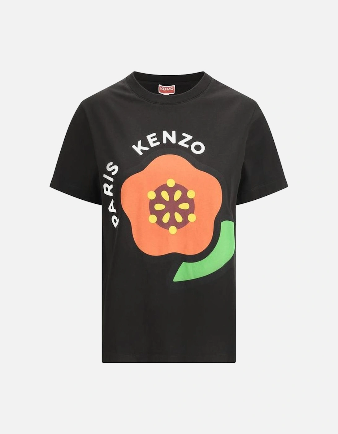 Cotton T-Shirt with Contrasting Monogram Print Women - Black, 4 of 3