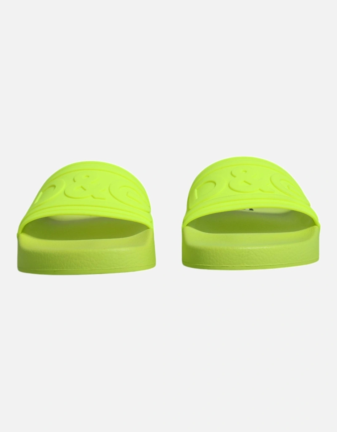 Rubber Slip-On Slide Sandals with Logo Detail Women - Green Flats