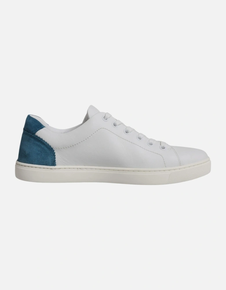 Low Top Calf Leather London Sneakers Women - Blue And White