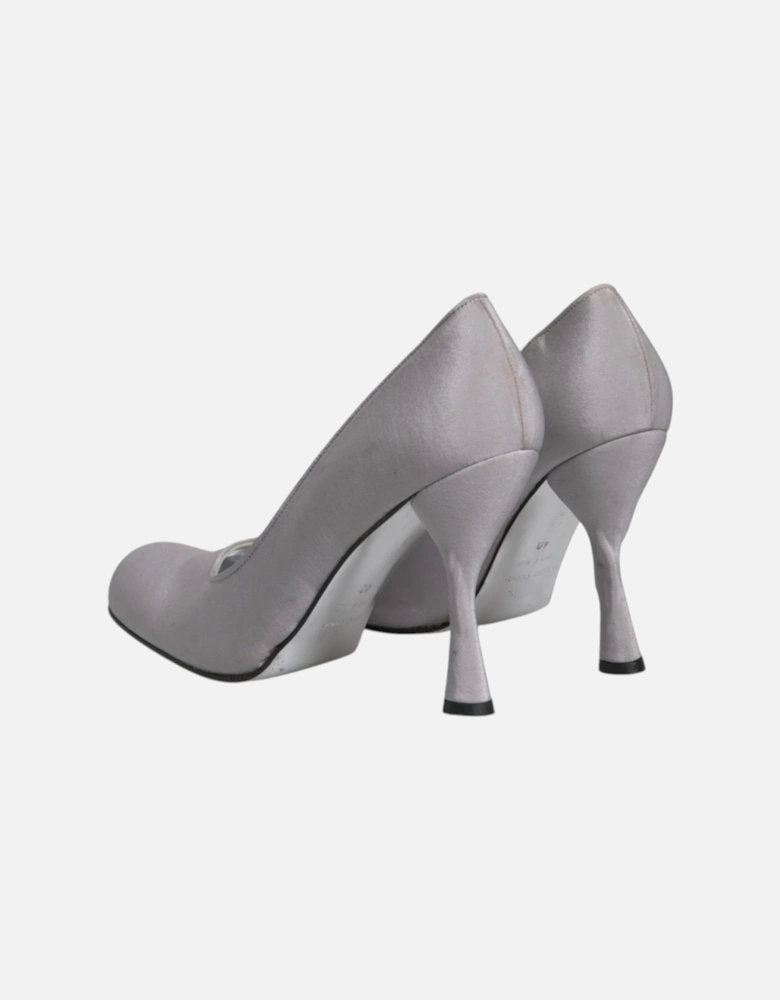 Gray Suede Leather High Heel Pumps Shoes Women