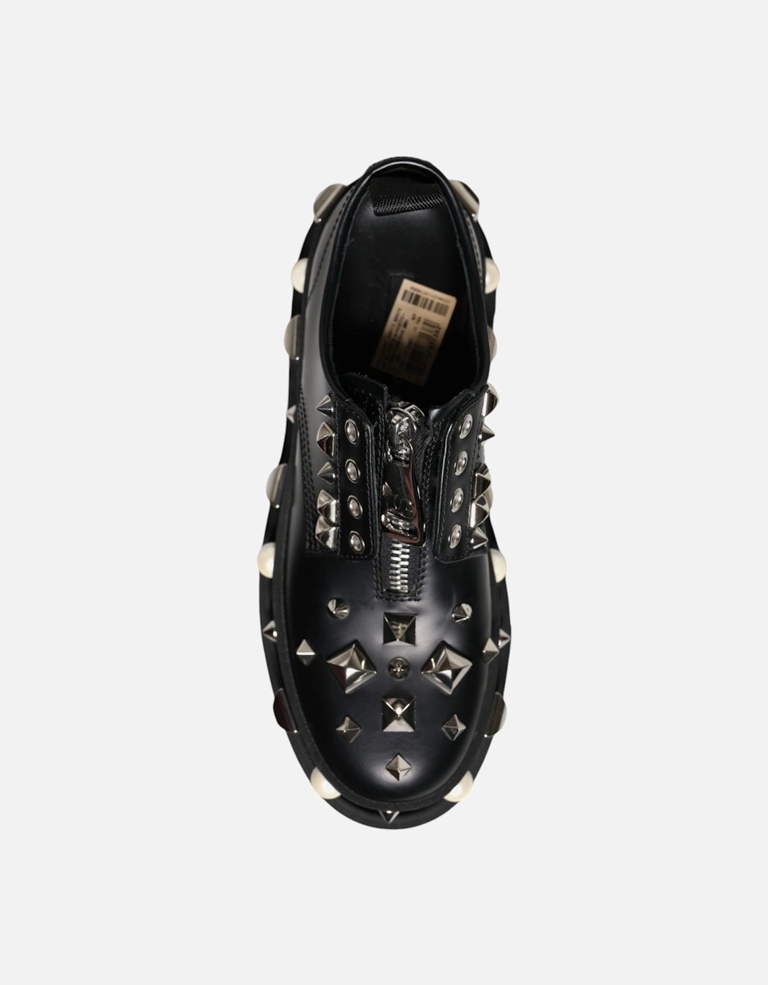 Derby Embellished Leather Lace-Up Shoes Women - Black Flats