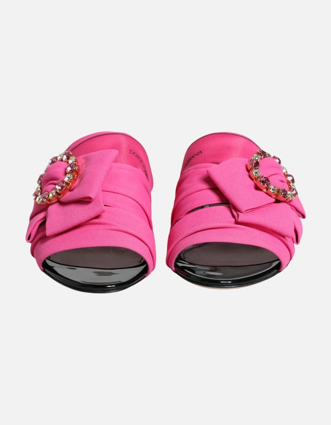 Pink Black Crystal Slides Sandals Shoes Women