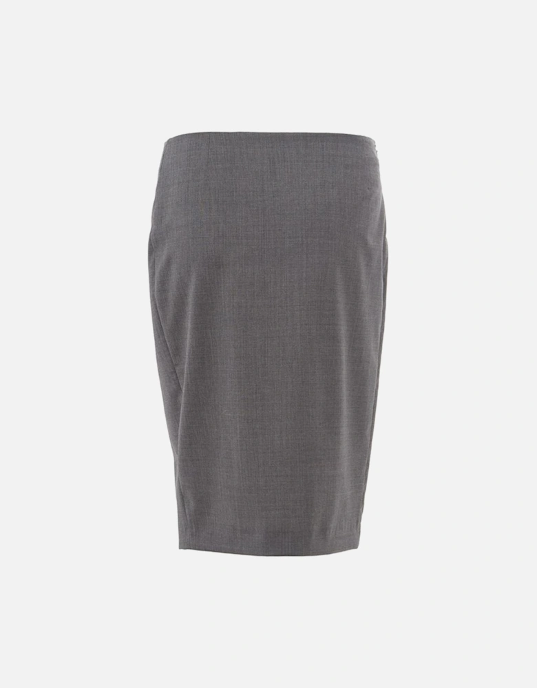 Chic Wool Pencil Skirt Women - Gray