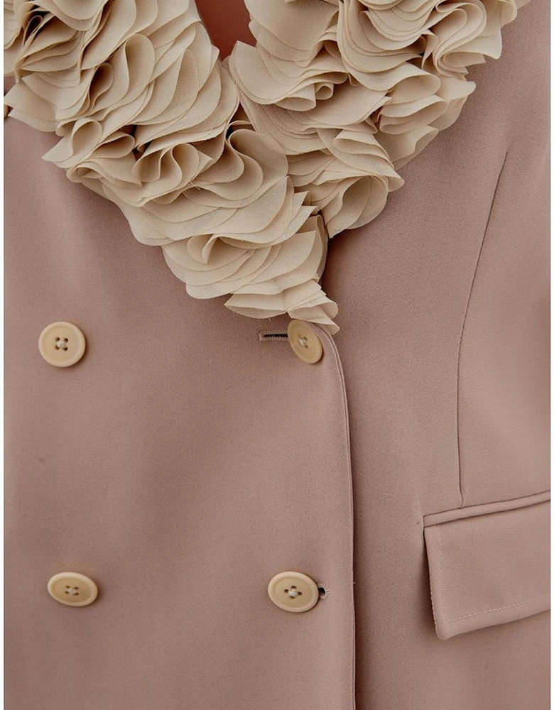 Elegant Italian Craftsmanship Gray Jacket Women Jackets