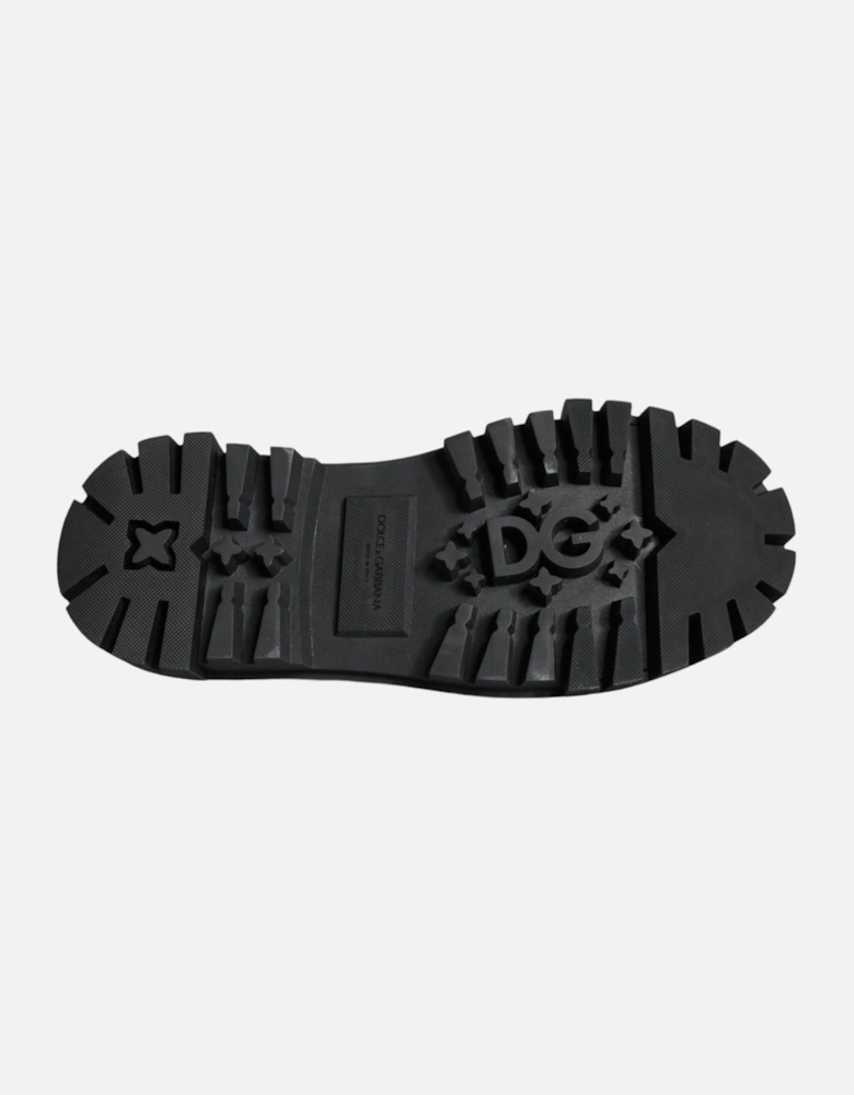 Trekking Derby with Gold Studded Detail Women - Black Flats