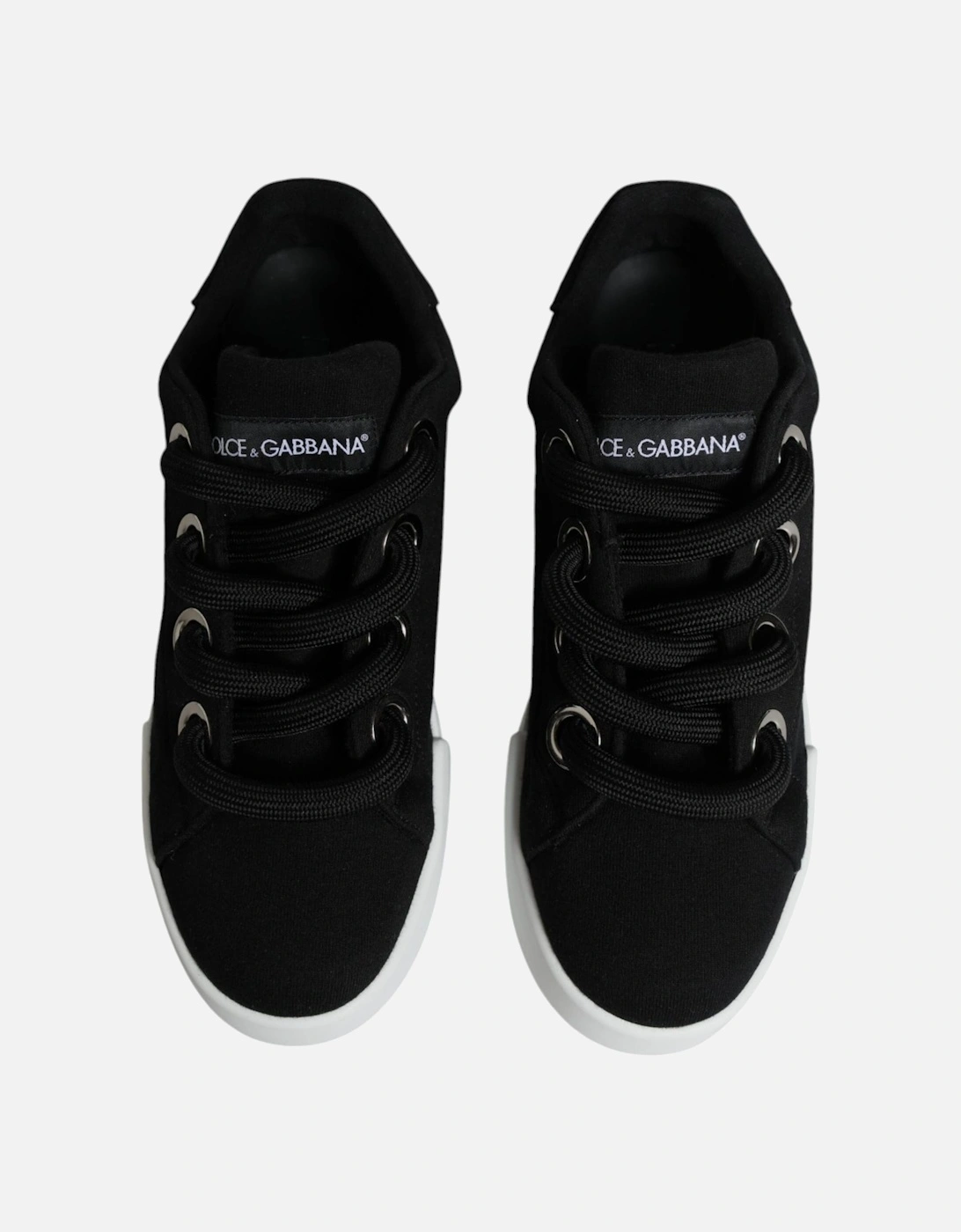 Black White Portofino Low Top Sneakers Shoes Women - Black And White