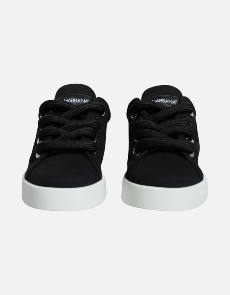 Black White Portofino Low Top Sneakers Shoes Women - Black And White