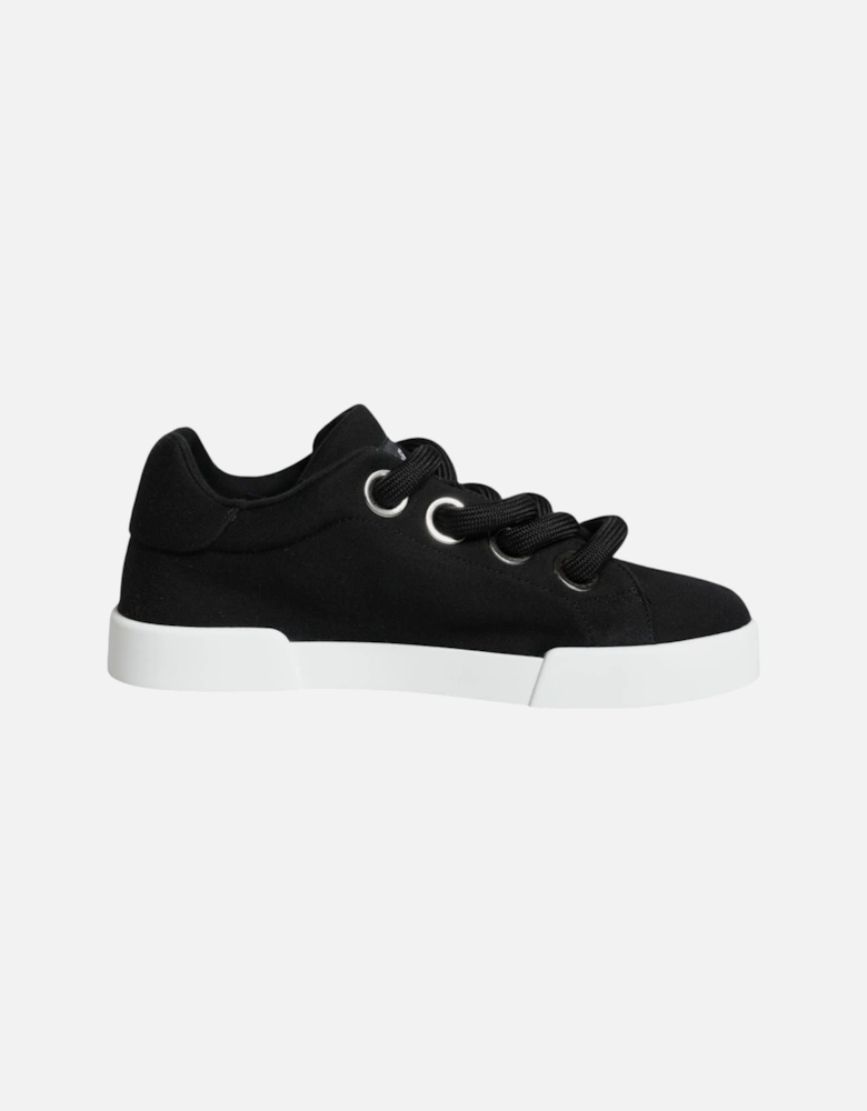 Black White Portofino Low Top Sneakers Shoes Women - Black And White