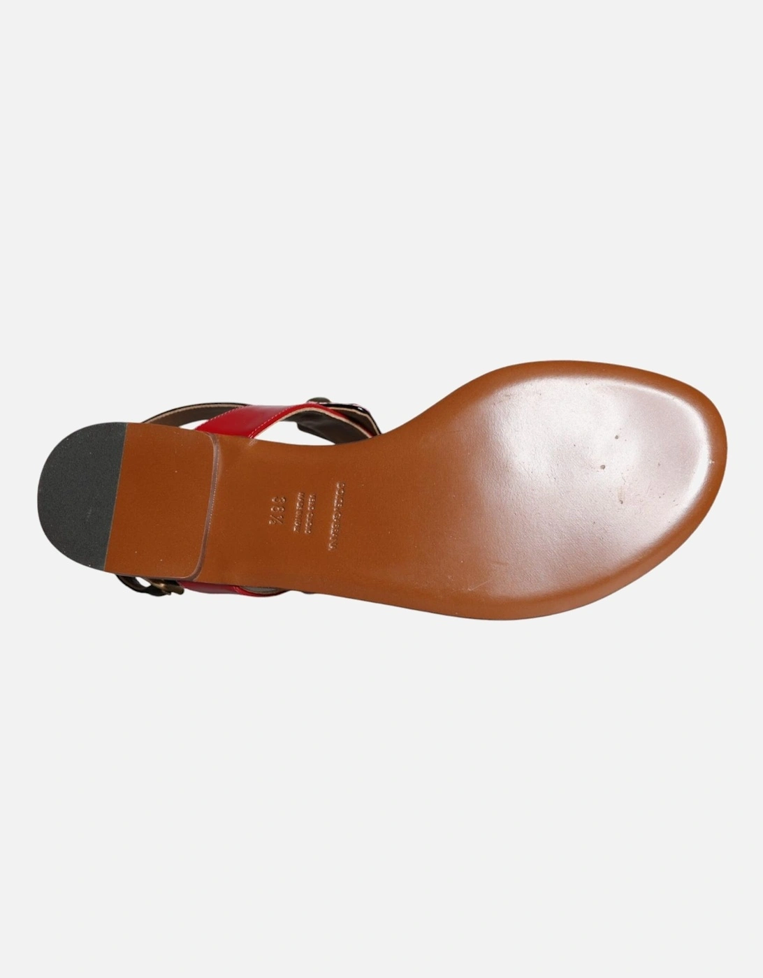 Embellished Leather Slide Sandals with Buckle Women - Multicolor Flats