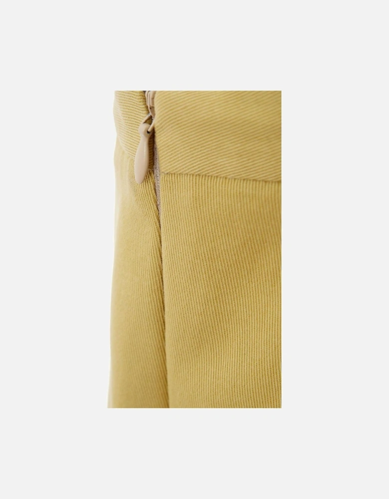 Golden Elegance Cotton Pants Women Jeans
