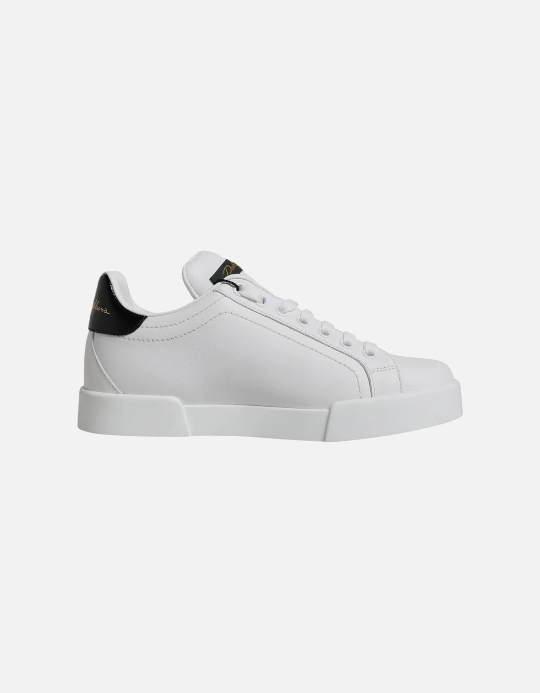 Calf Leather Low-Top Sneaker Shoes Women - Blackwhite, 7 of 6